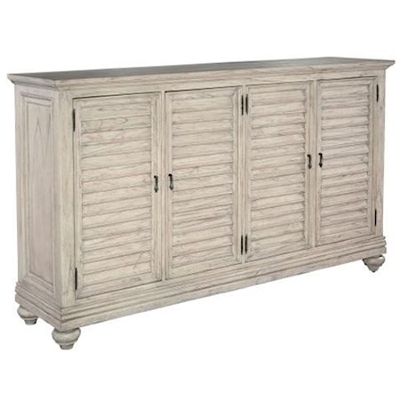 Louvered Door Entertainment Center